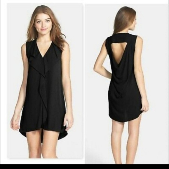 BCBGMAXAZRIA Jena Ruffle Front Shift Dress - Picture 3 of 11